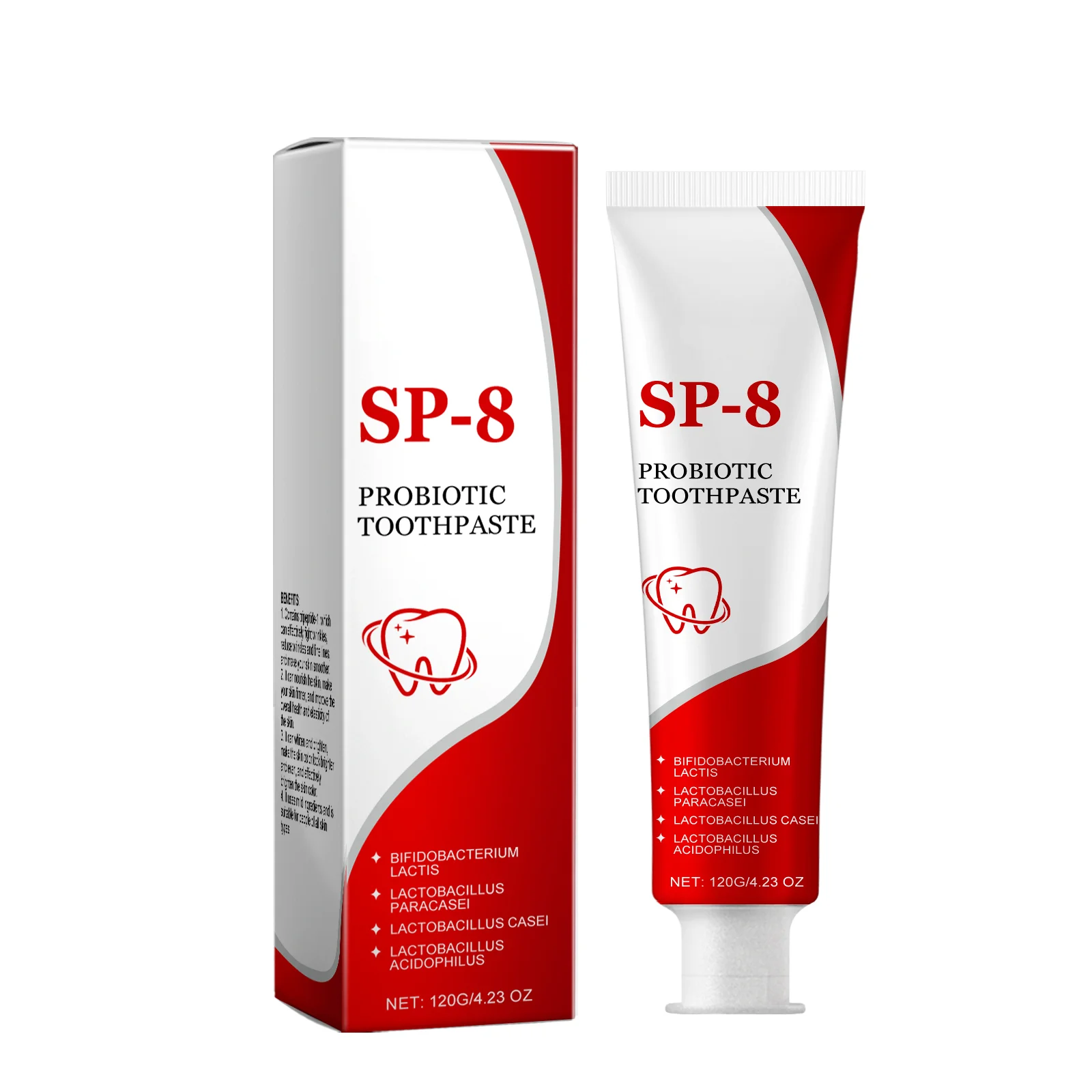 Probiotic Brightening White Toothpaste Deep Clean Soothing Gums Reduce Dental Plaque Prevention Caries Fresh Breath Whitening