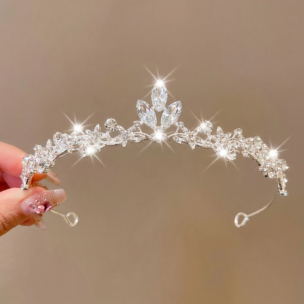 Luxe Crown Flower Body Chain for Women Rhinestone Gold Color Charm Daily Wear Party Accessories Birthday Holiday Jewelry Gift