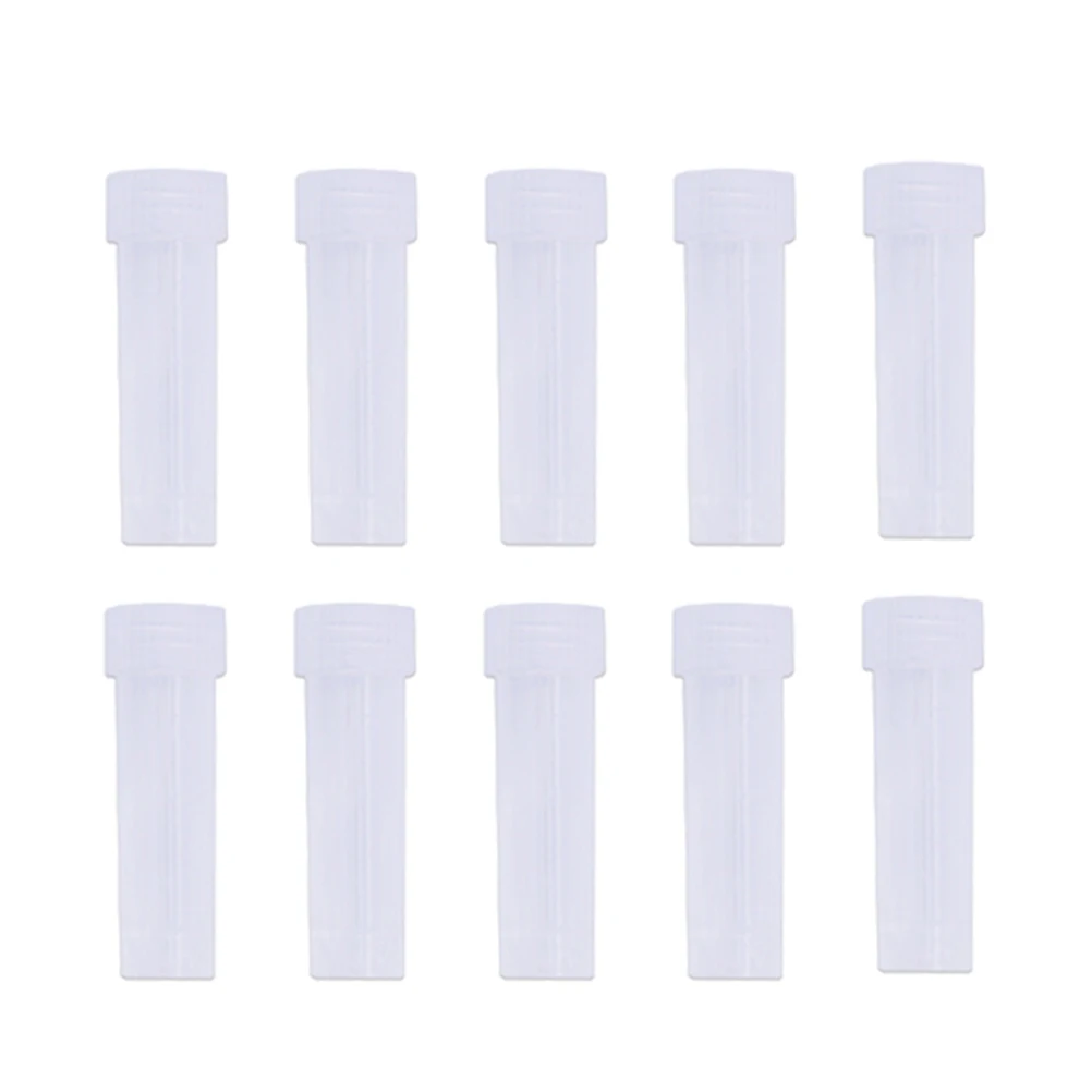 10 Pcs Needle ganizer Translucent Plastic Bottles for Beads Storage Bins Lids Small Craft Supplies Storage Box Containers