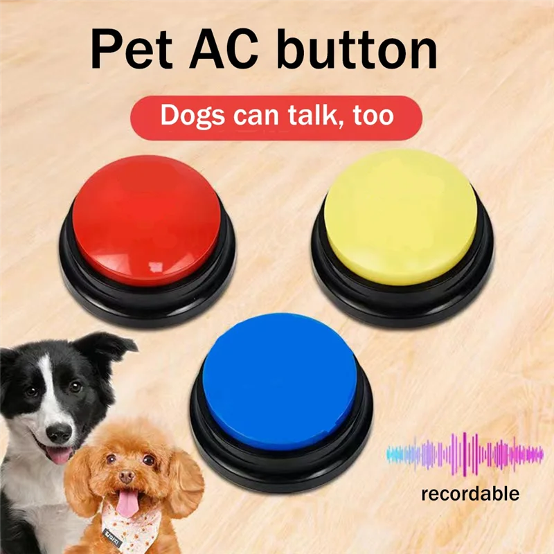 X55A-4PCS Pet Sound Box Recordable Talking Button Voice Recorder Talking Toy Pet Training Tool Squeeze Box Music Box