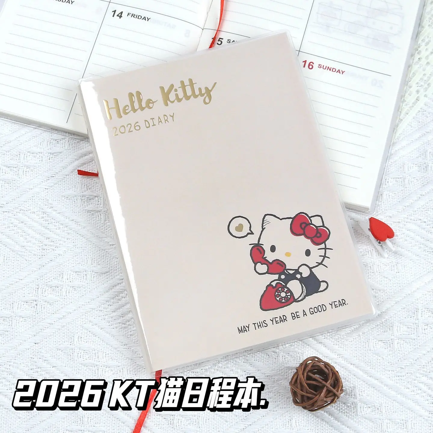 

2026 New Kawaii Sanrio Hello Kitty Notebook High Appearance Student Plan Notebook Cartoon Cute Anime Pen Diary Girls Gifts Toys