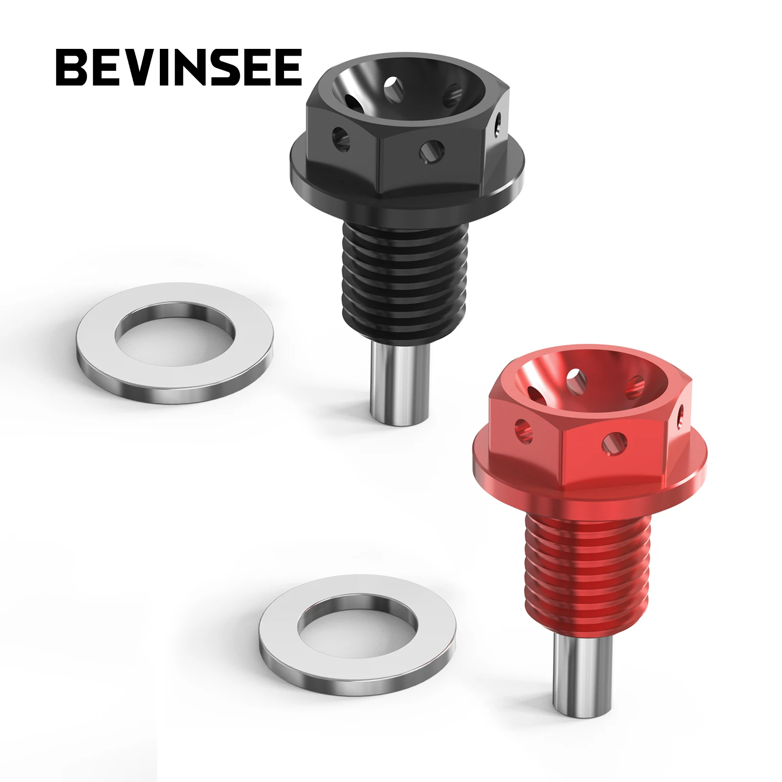 

BEVINSEE M12x1.5 Performance Magnetic Oil Sump Drain Plug for BMW E82 E88 E90 E92 E60 E39 E46 E36 N52 N54 for Mini 11137535106