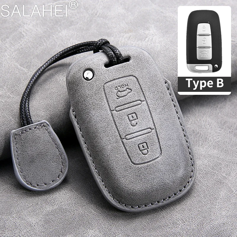 3button Car Key Case Cover Leather Protection Shell For Kia Sportage K2 K3 K4 K5 Sorento KX3 KX5 Forte Auto Interior Accessories