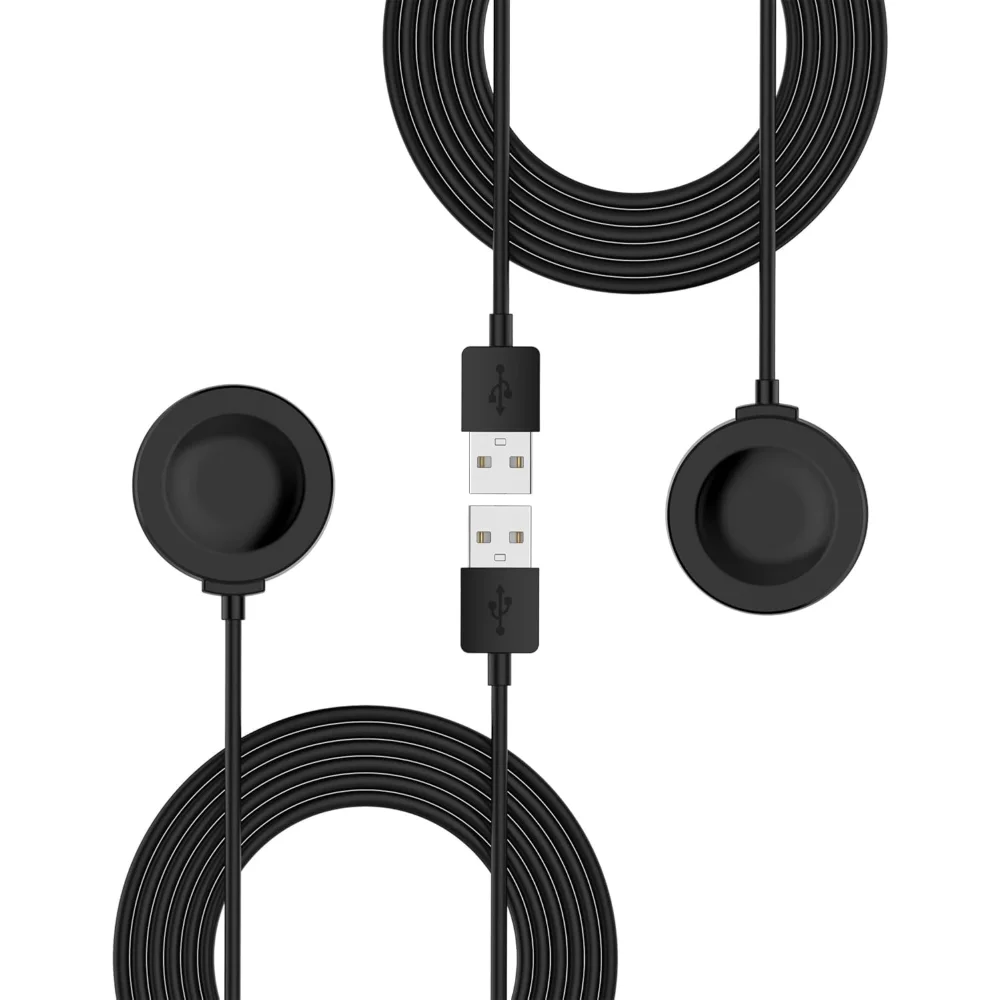2-Pack Replacement Charger for Huawei GT5/Watch GT4/Watch 4 Pro/Watch GT3 SE USB Smart Watch Charger Charging Cable Black