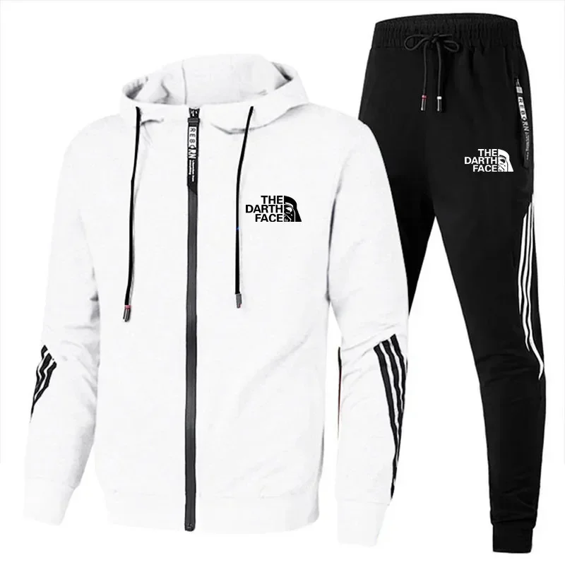 

2023 Men's Suit Two-Piece Tracksuit Casual Sports Jacket+Trousers Harajuku Sports Suit Spring And Autumn Hoodie Sportswear