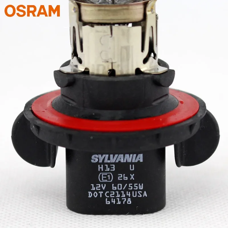 OSRAM H13 9008 12V 60/55W 64178 P26.4t Original Car Halogen Headlight 3200K Auto Bulb Standard Hi/lo Beam OEM Made In USA (1pc)