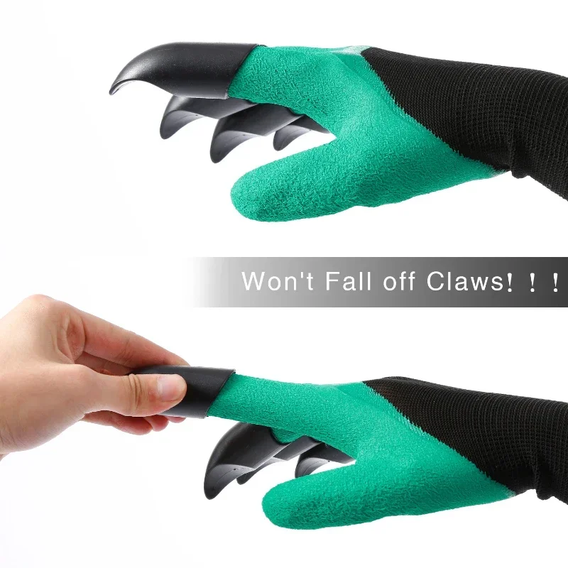 Garden Flower Planting Double Claw Gloves Waterproof and Anti Thorn Grass Pulling Latex Earth Digging and Horticultural Gloves