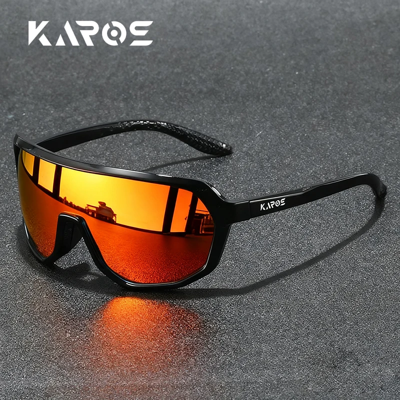Óculos de sol esportivos polarizados KAROS com proteção UV400 antirreflexo para dirigir, ciclismo, caminhadas, atividades ao ar livre para homens e mulheres