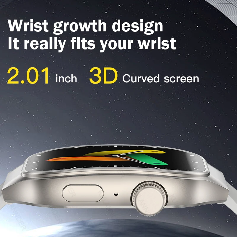 Relógio inteligente para IOS e Android, Blue Tooth Call, Frequência Cardíaca, Assistente de Voz em Saúde, 100 Modos Esportivos, Smartwatch Empresarial e Esportivo, Novo