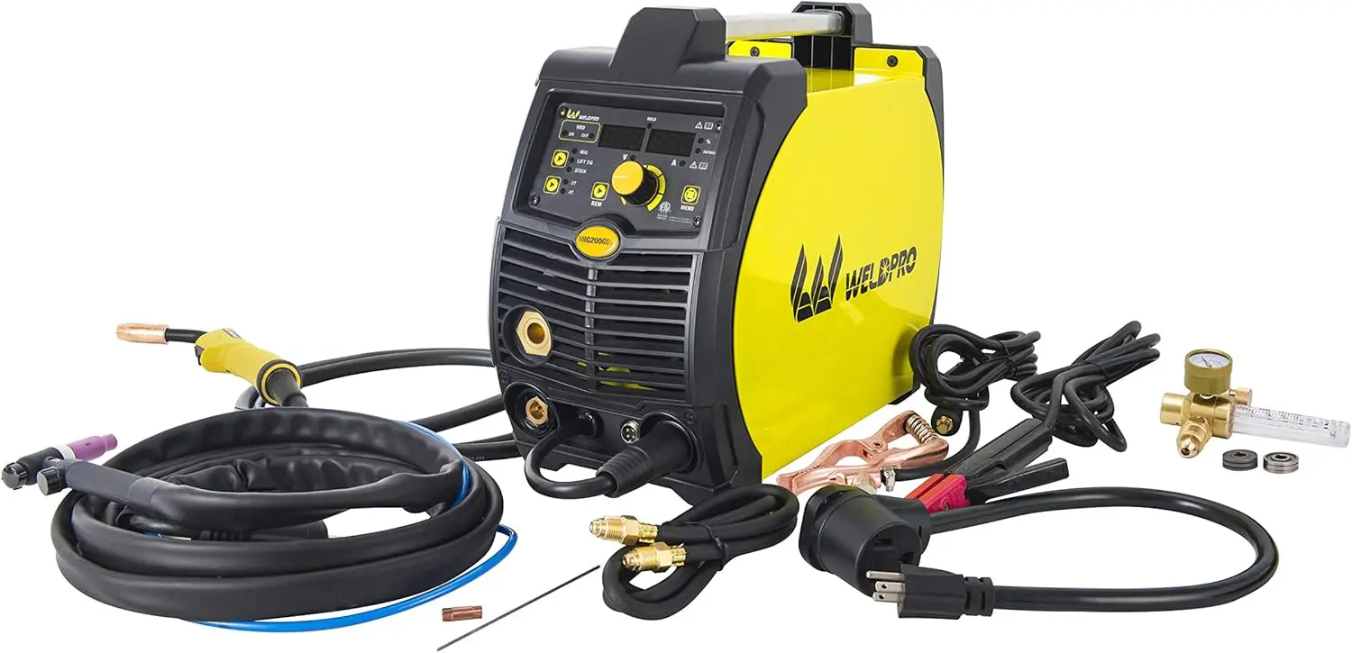 

200 Amp Inverter Multi Process Welder with 3 Year Warranty Dual Voltage 220V/110V Mig/Tig/Arc Stick 3 in 1welder/welding machine