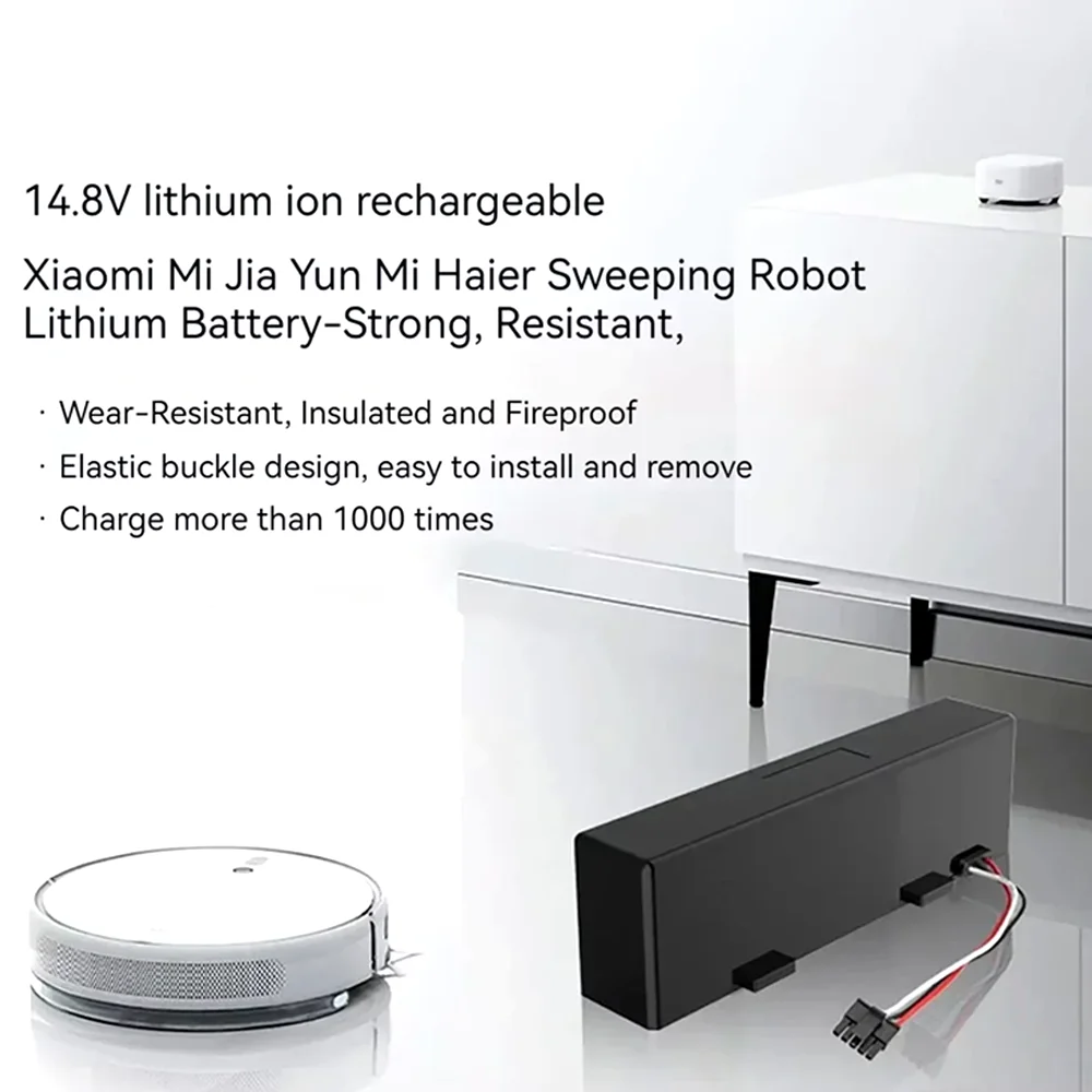 

Li-ion Battery for Xiaomi Mijia Mi Robot Vacuum-Mop 2S /Mop P Sweeping and Cleaning Robot,18650 4S1P 14.4V 2800mAh STYTJ02Y
