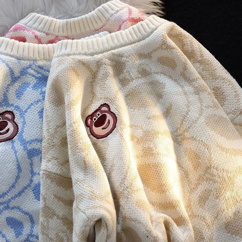 

Пуловер Lotso с мультяшной анимацией для женщин на осень и зиму, корейский стиль, индивидуальный тренд, топ, трикотажная базовая рубашка