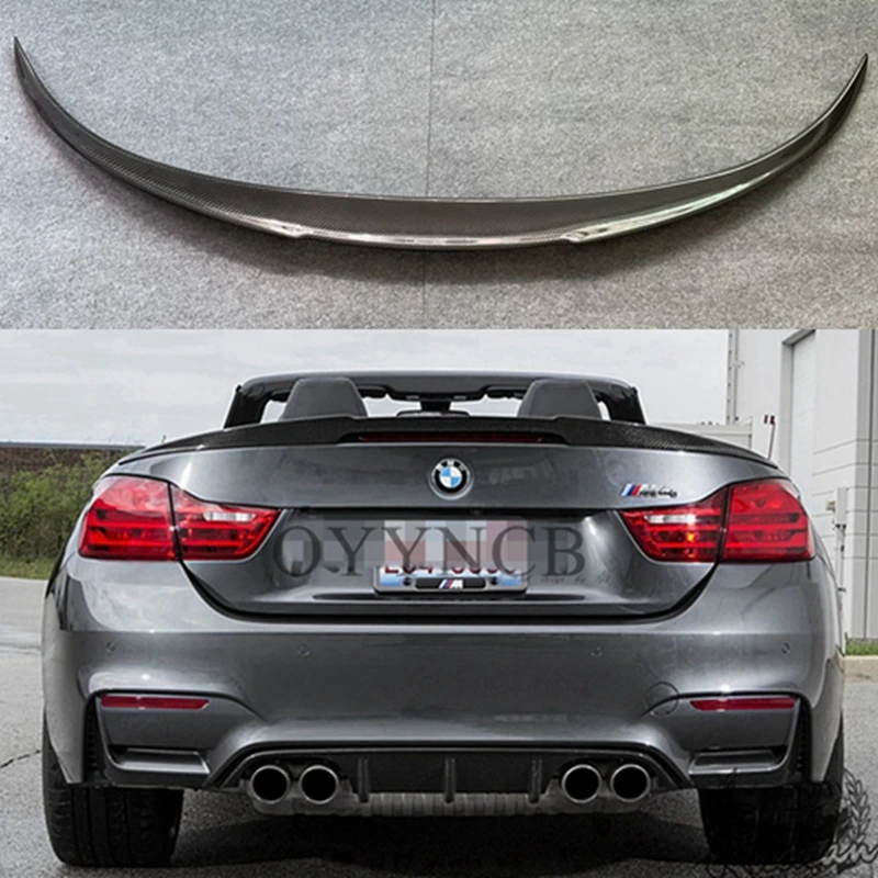 

For BMW 4 Series F33&M4 F83 Convertible KRP Style Carbon Fiber Rear Spoiler Trunk Wing 2013-2020 FRP Glossy Black Forged Carbon