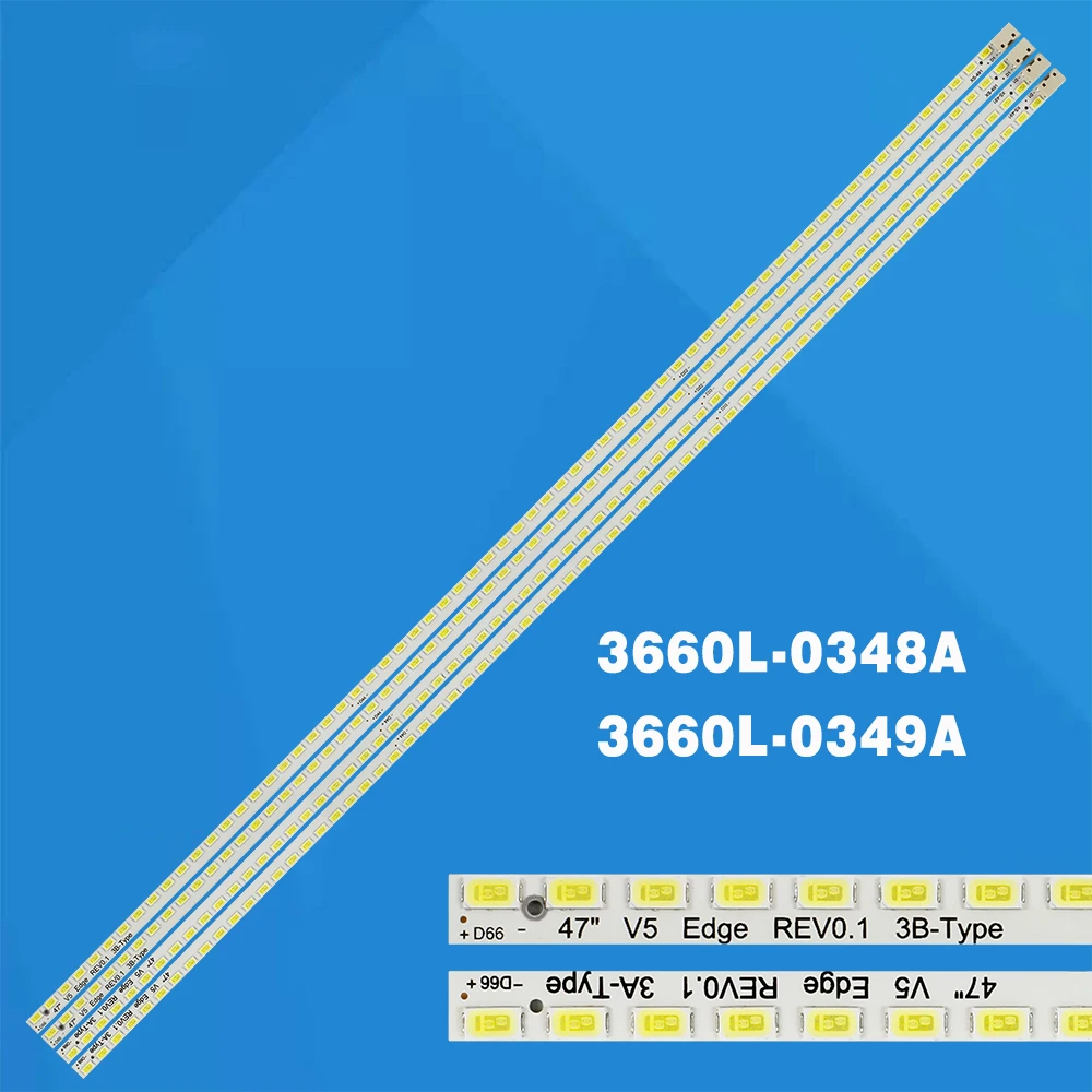 

LED Backlight strip 66 lamp For LG 47" V5 Edge REV 47LE5300 3660L-0349A 0348A 0348B 6920L-0089B 0089A 47LE5500 47LX6500 47LE5400