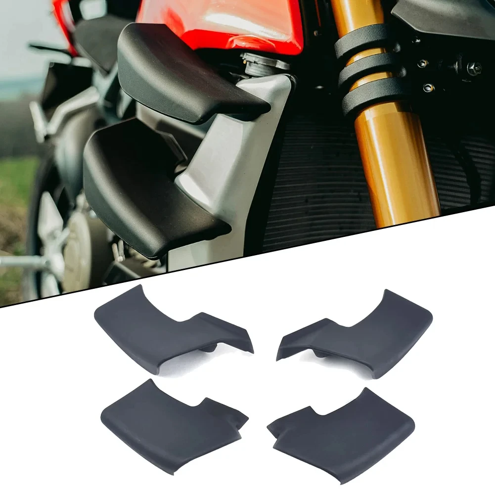 Motorcycle Winglet Aerodynamic Wing Kit Spoilers For DUCATI Streetfighter V4 /S/SP V2/S Black Spoiler Fxed Winglets Wings