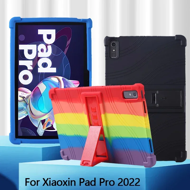 

Cornors Silicon Cover Case with Kickstand For Lenovo Tab P11 Pro Gen 2 TB-138FC/132FU (Xiaoxin Pad Pro 2022 11.2" 4 Thicken