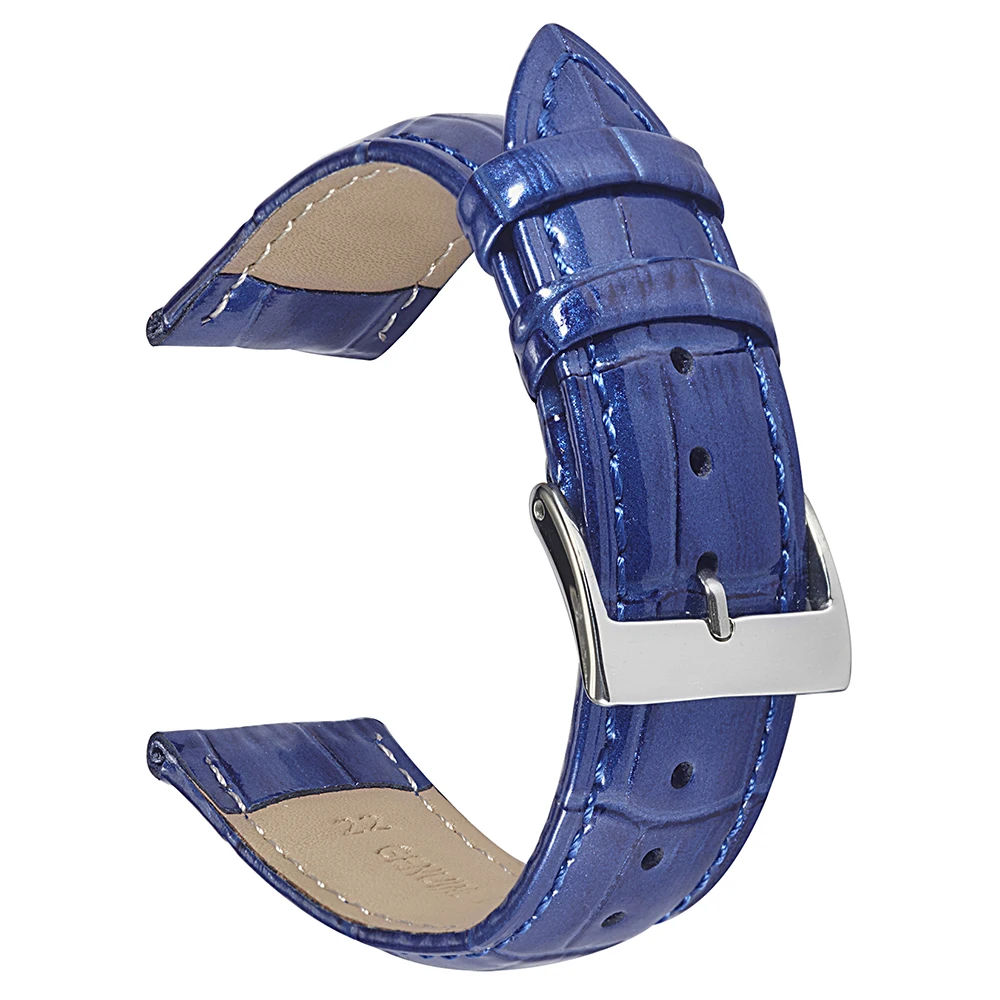 Alligator Leather Strap Watch Band Bracelet 12mm 14mm 16mm 18mm 20mm 22mm Pink Blue Leather Crocodile Watch Strap For Women