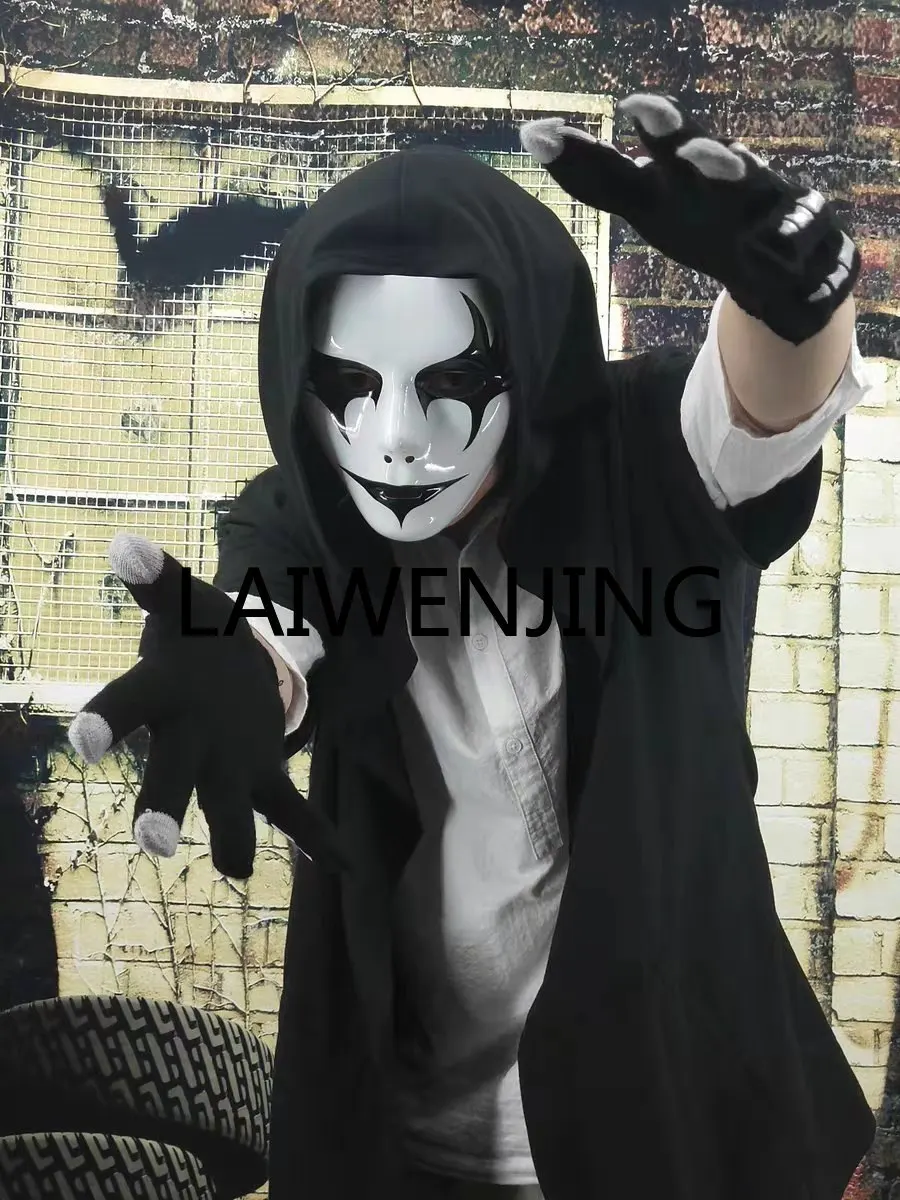

Halloween mask masquerade cosplay full face male mask painted hip-hop dance mask Douyin same style