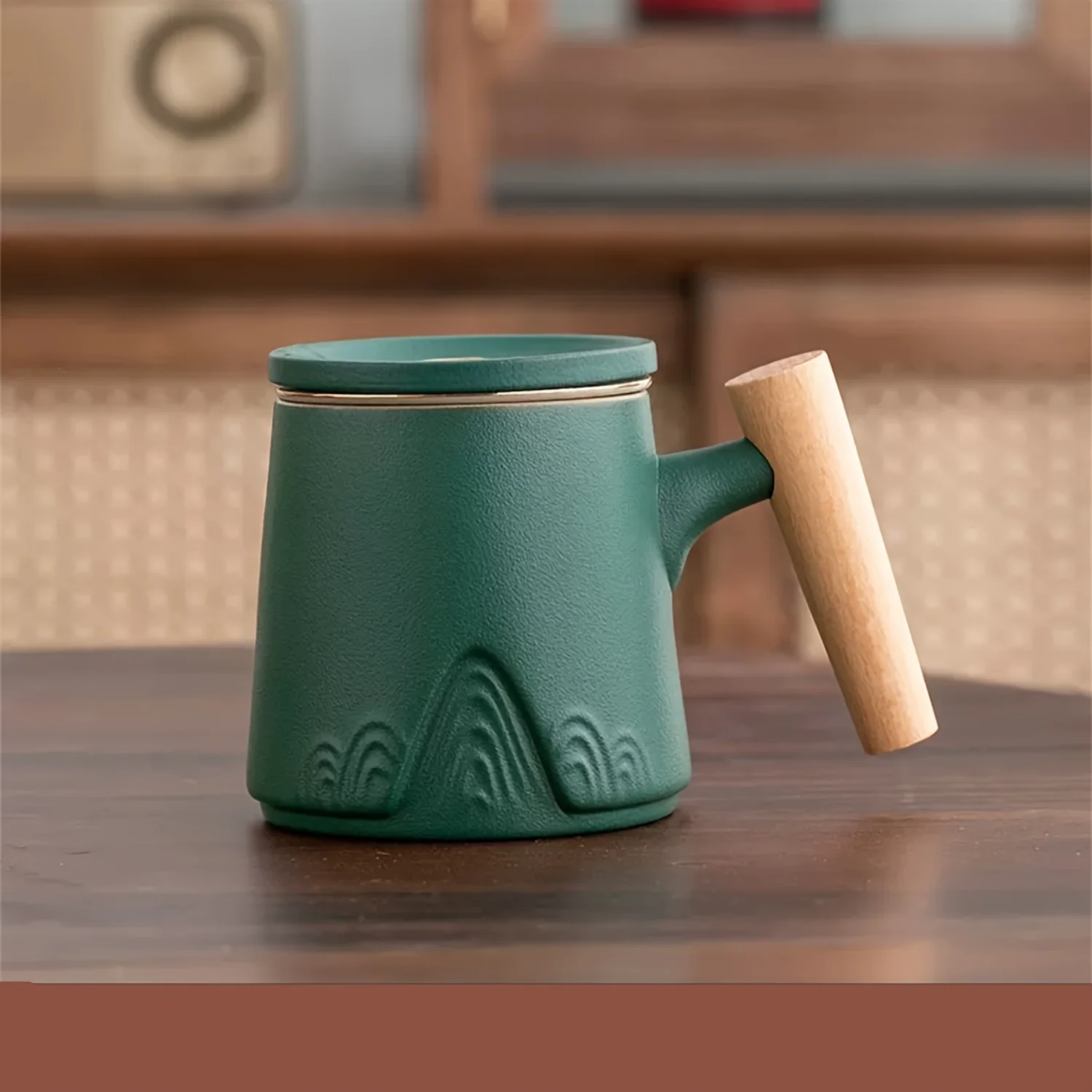 

1pc, Tea Mug With Infuser And Lid, 300ml/10.14oz Ceramic Coffee Cups, Water Cups, Summer Winter Drinkware, Gifts