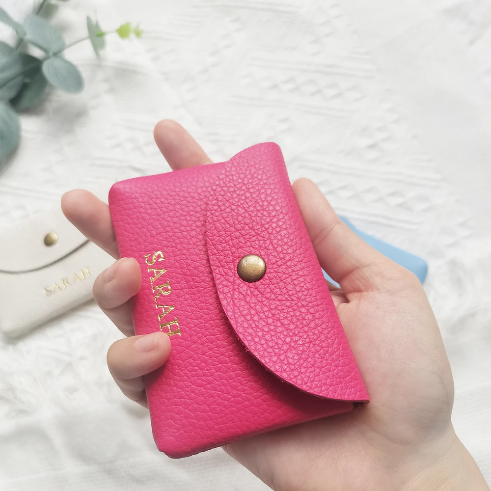 Echtes Leder Benutzerdefinierte Name Mini Geldbörse Frau Männer Kopfhörer Lippenstift Schlüssel Lagerung Kosmetik Tasche Luxus Mode Tragbare Brieftasche – Detail 9