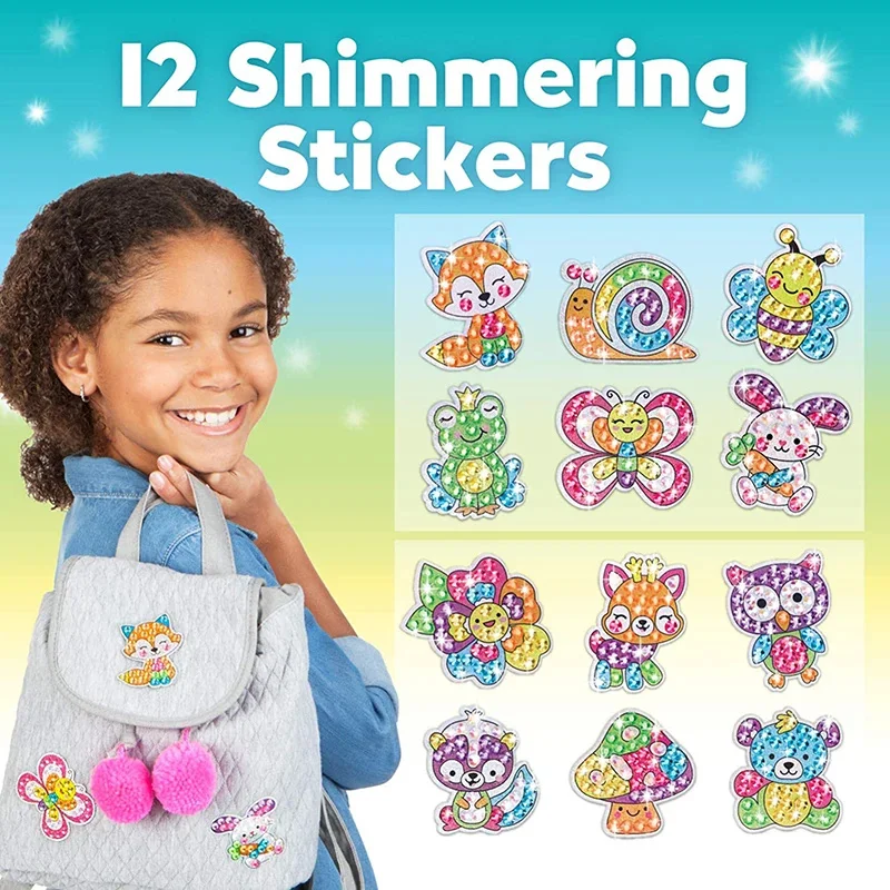 Kids DIY Painting Stickers Kits Handmade Decor Mosaic Sticker Paint By Numbers Kit Art Craft For Girls Boys Gift