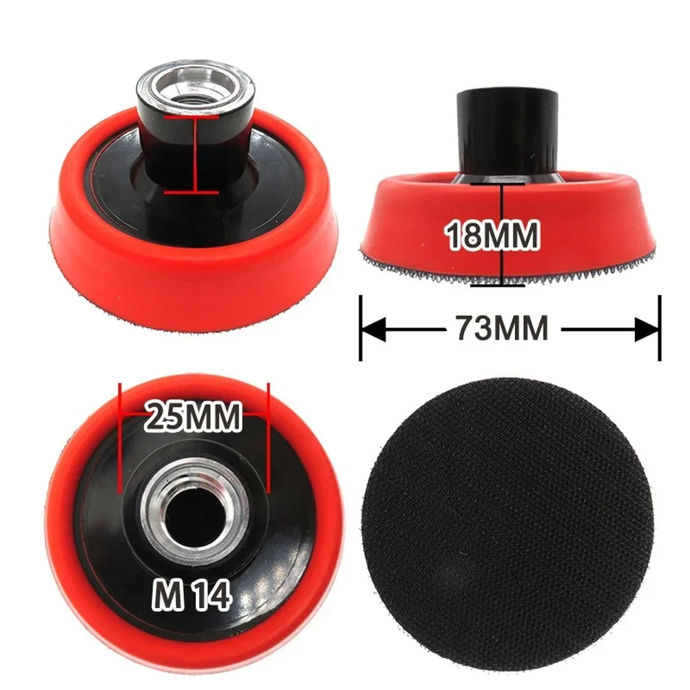 1.2 2 3 Inch Polishing Pad Kit With Extension Rod For M14 Thread Car Detailing Buffer Sanding Disc Alloy Soft For Edge Waxing To