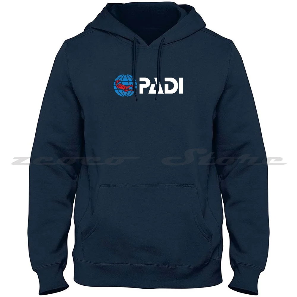 Padi Long Sleeve Sweatshirt Casual Hoodie Sports Aqualung Watersports Snorkling Snorkle Waves Ocean Diver Suunto