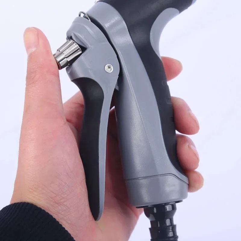 NEW HOT　High-Pressure Car Wash Water Gun Household And Alloy Long Pole With Rubber Handle Watering Tools Metal Extension Wrapped