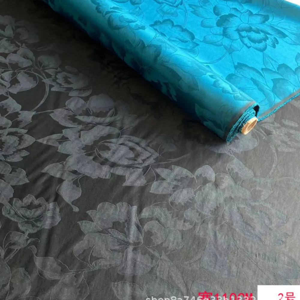 Vintage Jacquard Soteil Gambiered Guangdong Fabric 40 M Jacquard Satin Buttercup Clothing Cheongsam Top Fabric