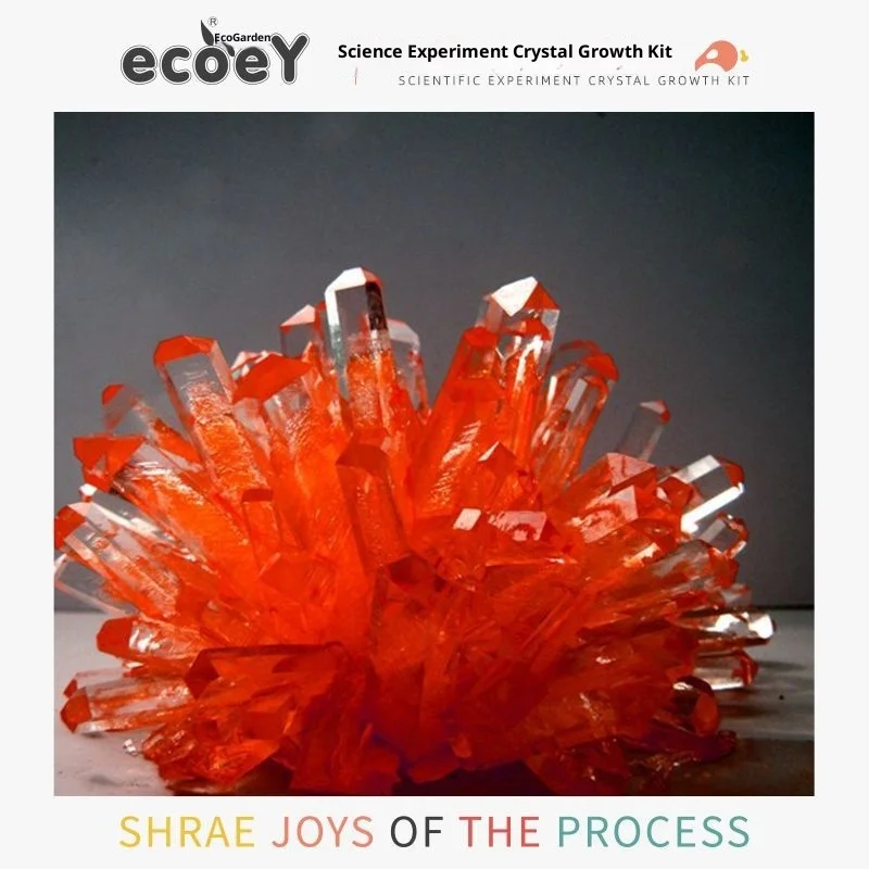 Kit educativo de experimentos científicos de cultivo de cristal, juguetes de rocas de cristal hechos a mano para el desarrollo de la inteligencia de los estudiantes