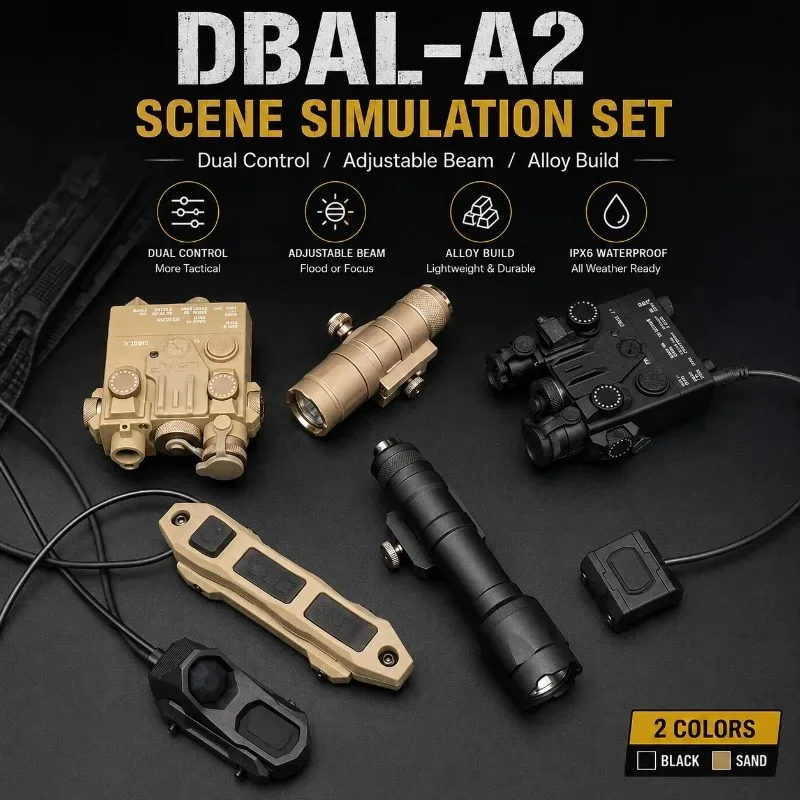DBAL‑A2‑Style Red‑Green Beam Locator Box & M300 M600 Bright Torch, Dual Mouse‑tail Remote Switch Hobby Decor Kit