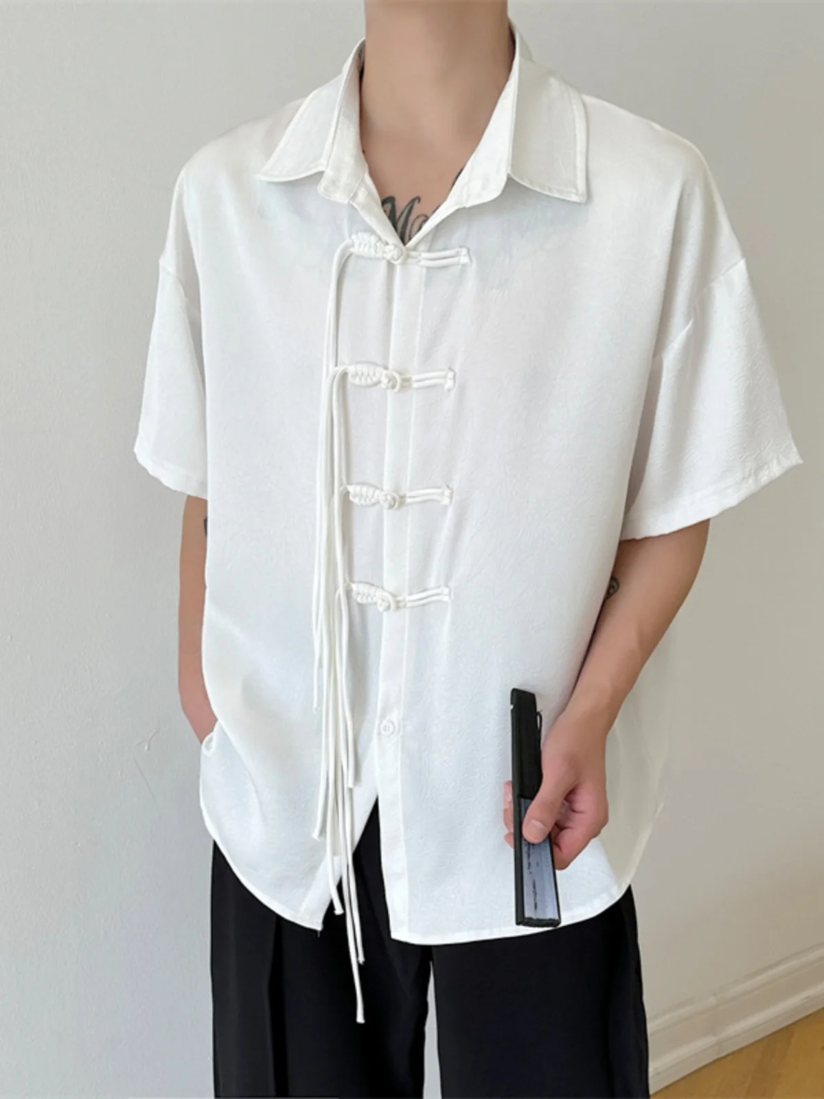 

Летний повседневный китайский свободный ор Све irt для мужчин и женщин с отложным воротником, модный брендовый утюг, требуется