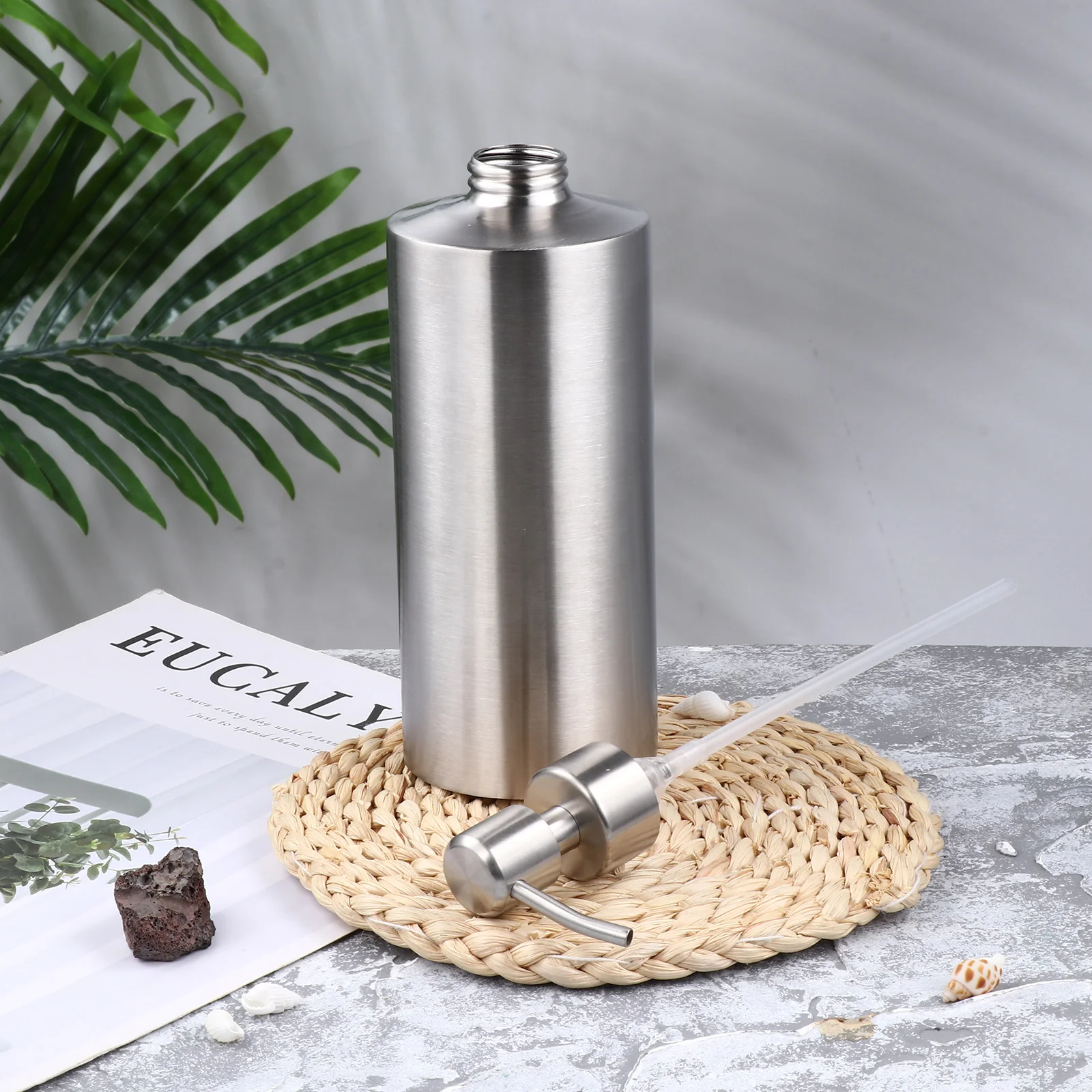 

1 pc 250Ml Portable Soap Dispenser Bottle Stainless Press Design Anti-Leak Refillable Storage Container For Travel Household