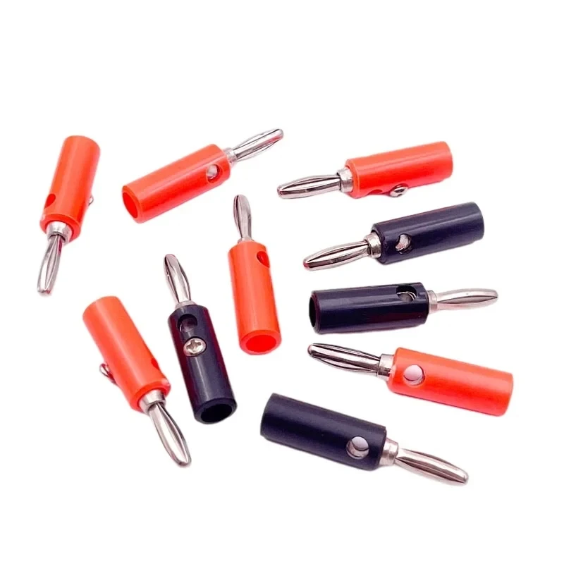 10pcs/20pcs Banana Speaker Plugs Silver 4mm Banana Plug Connector For Audio Video Speaker Cable Adapter Terminal