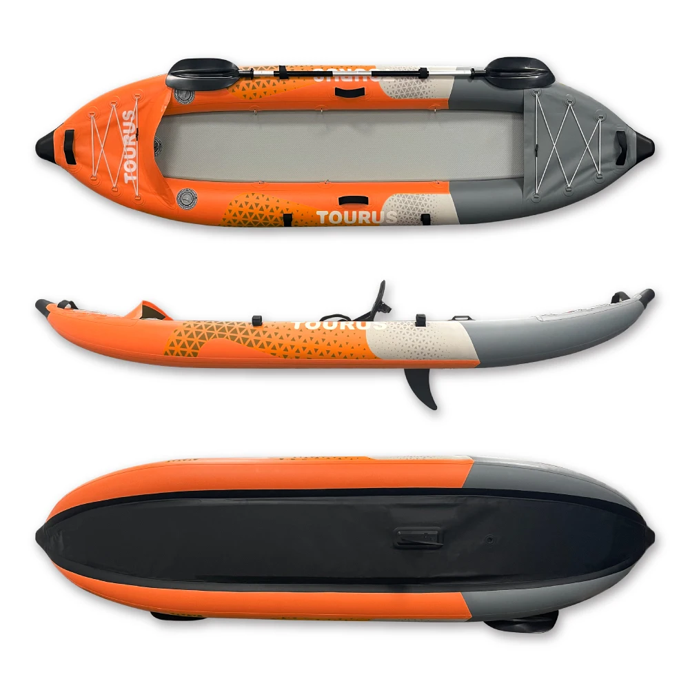 1 Person Drop Stitch Foldable Canoe Boat Whitewater Sea Inflatable Kayak