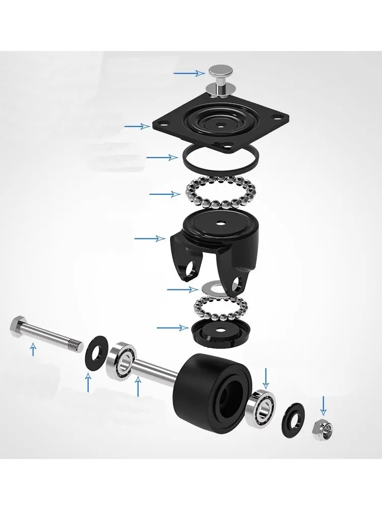 load-bearing 600KG 3 inch Low Casters wheels with brake FOR heavy carts machine tools large equipm HOME Industrial Hardware