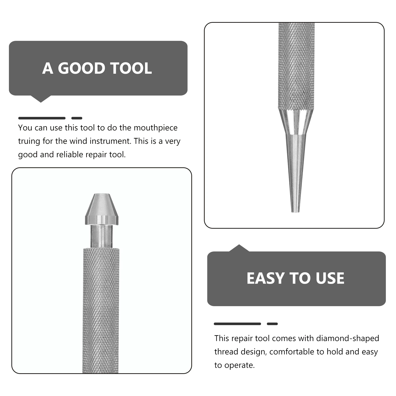 

1Pcs Enhanced Durability Trumpet Mouthpiece Truing Tool Premium Wind Instrument Repair Accessory