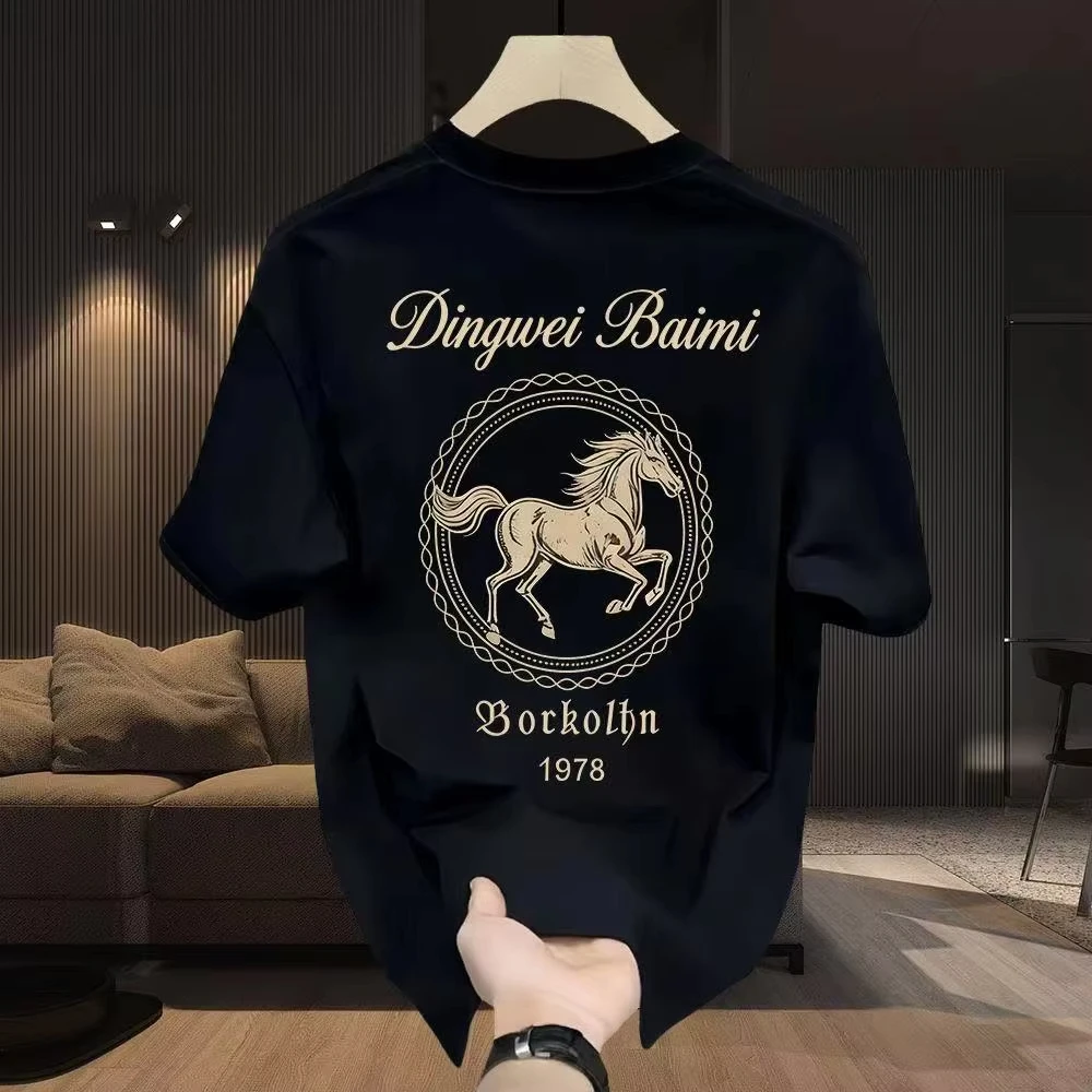 Luxurious Summer Fashion Men's and Women's T-shirts in 2026 Short-sleeved High-quality Casual Wear Youthful and Trendy Style