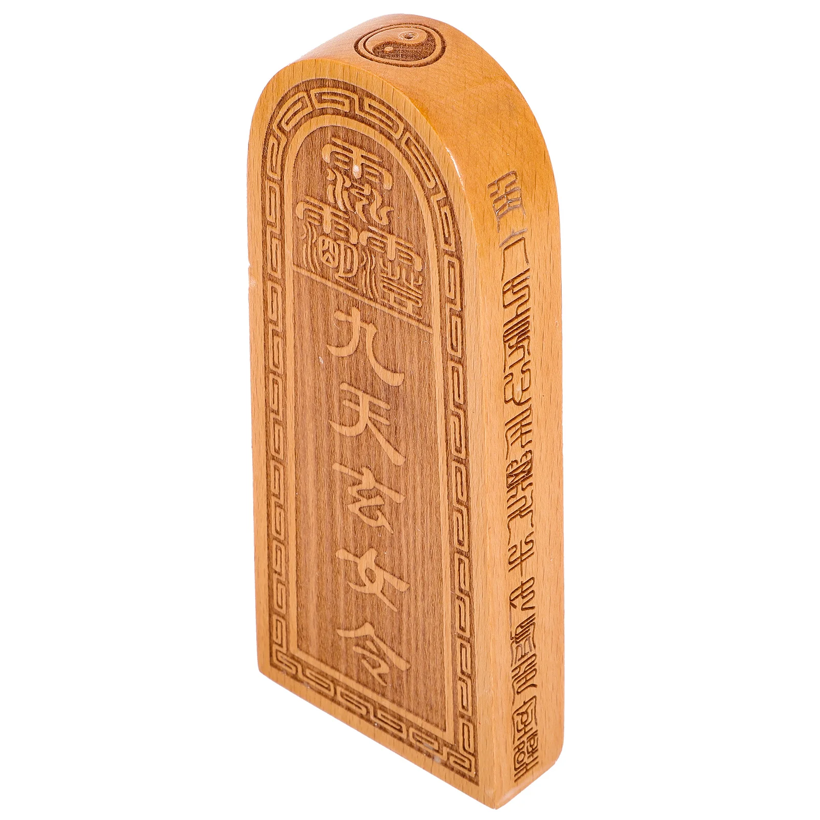 تمثال رمز Daoist الخشبي منحوت على شكل تقليدي منضدية مكتب شرفة ديكور رمز زخرفة سطح المكتب تماثيل خشبية