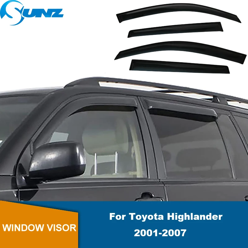 

Window Visor For Toyota Highlander 2001 2002 2003 2004 2005 2006 2007 Door Visor Awning Shelter Shade Sun Rain Deflector Guard