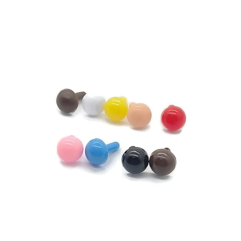 1.8/2/2.5/3/3.5/4/5/6mm plastikowe rzemiosło oczy lalki oczy zwierząt dla lalki Amigurumi szydełkowe wypchane zabawki DIY akcesoria 100 sztuk/partia