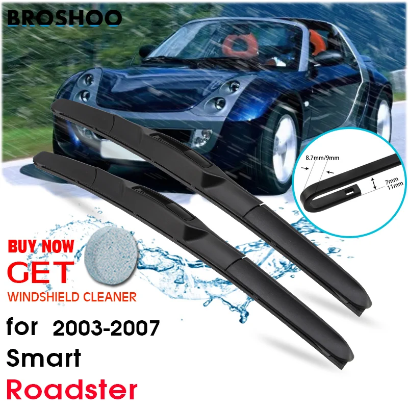 

BROSHOO Car Windscreen Wipers Blade For Smart Roadster (2003-2007),20+18inch 1Pair Soft Rubber Windshield Wiper Blades Auto Part