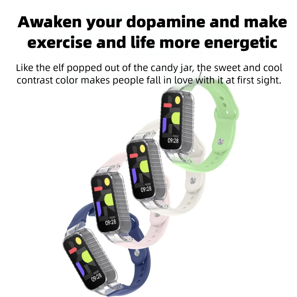 Watch Strap with Reverse-buckle & Protective Case For Redmi Band 2/3 Quick Release Breathable Silicone Smart Wristband Unisex