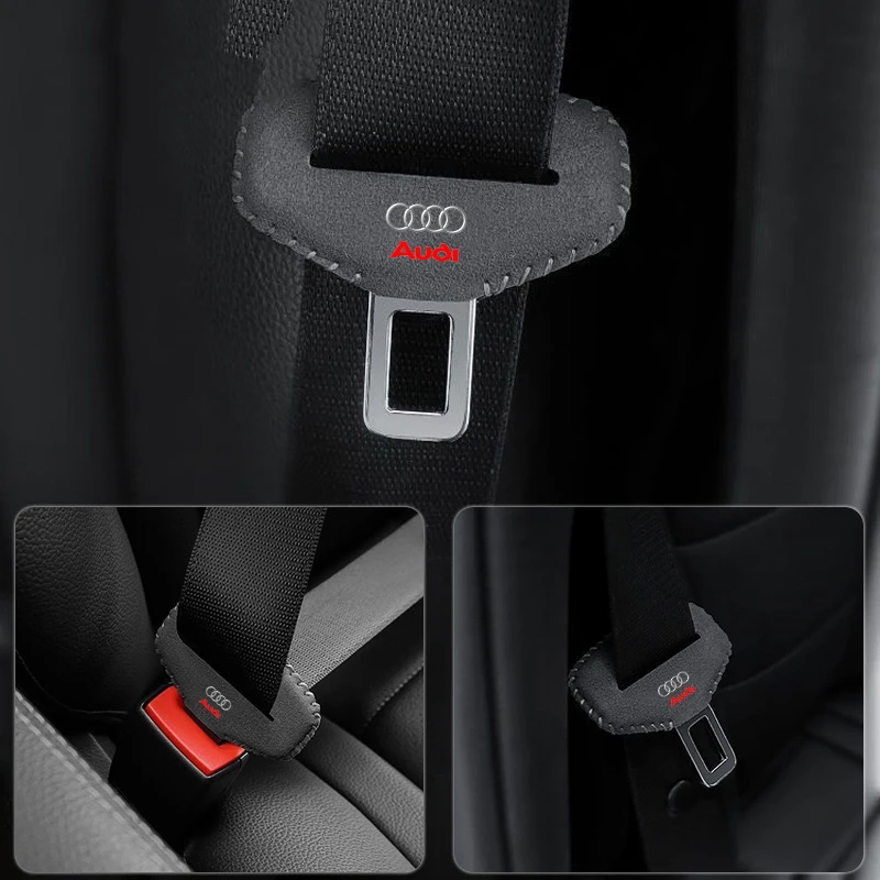 Car Seat Belt Buckle Protector Cover Anti-Scratch For Audi Quattro Q5 Q7 Q3 A3 A4 A6 A5 A1 A8 Q8 Q2 A7 B6 B7 B8 Auto Accessories