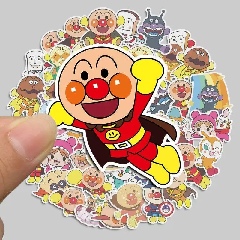 

50 шт. наклеек с изображением Аниме-героя Аньпанмана, водонепроницаемые декоративные стикеры для чемоданов и планшетов, награды для студентов, игрушки