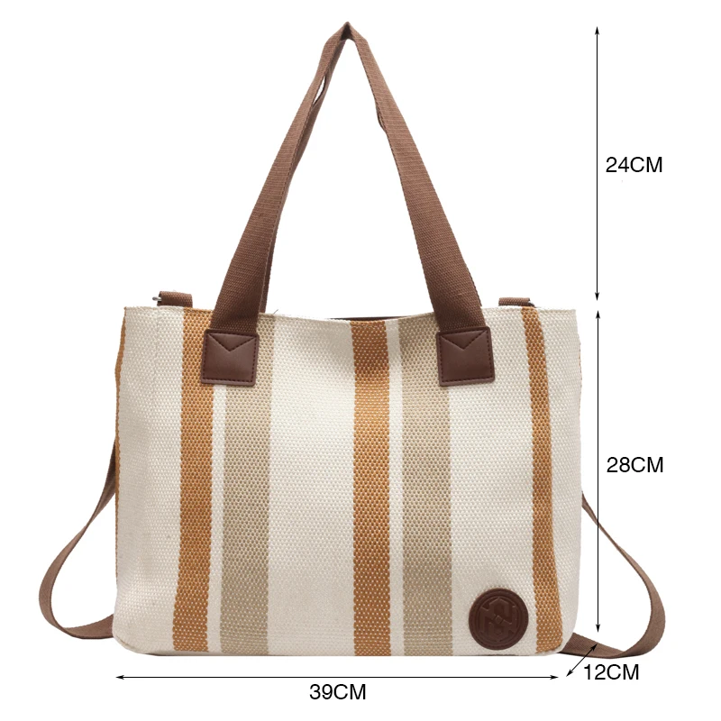 Fashion Handbags for Womens High Quality Canvas Ladies Shoulder Bags Designer Large Capacity Tote Crossbody Travel Bag Female