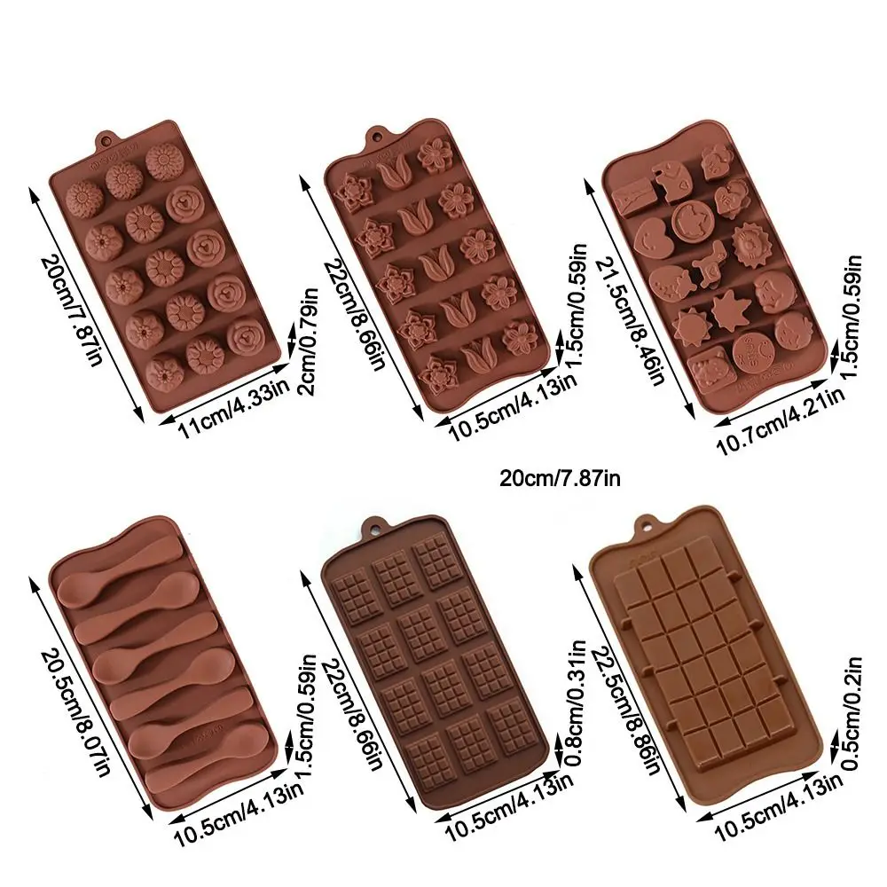 Durable DIY Chocolate Bar Molds Silicone Non-Stick Chocolate Moulds Reusable Baking Mold Kitchen Accessories