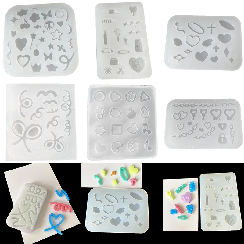 Shaker Füller Form Liebe Herz Streifen Form DIY Harz Shaker Schlüssel bund Anhänger Harz Form Herz kette Füllung Silikon formen