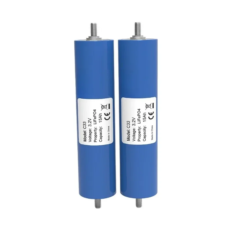 [New] 3.2V 15Ah Battery Pack LiFePO4 Phosphate Grade A Cell for Motorcycle Car Motor Batteries Modification Screw