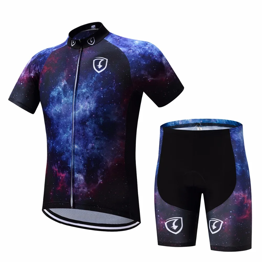 

Anti-sweat Quick Dry Cycling Set Men Universe Pattern 3D Padding Cushion Breathable Jersey Sets Customized/Wholesale Service